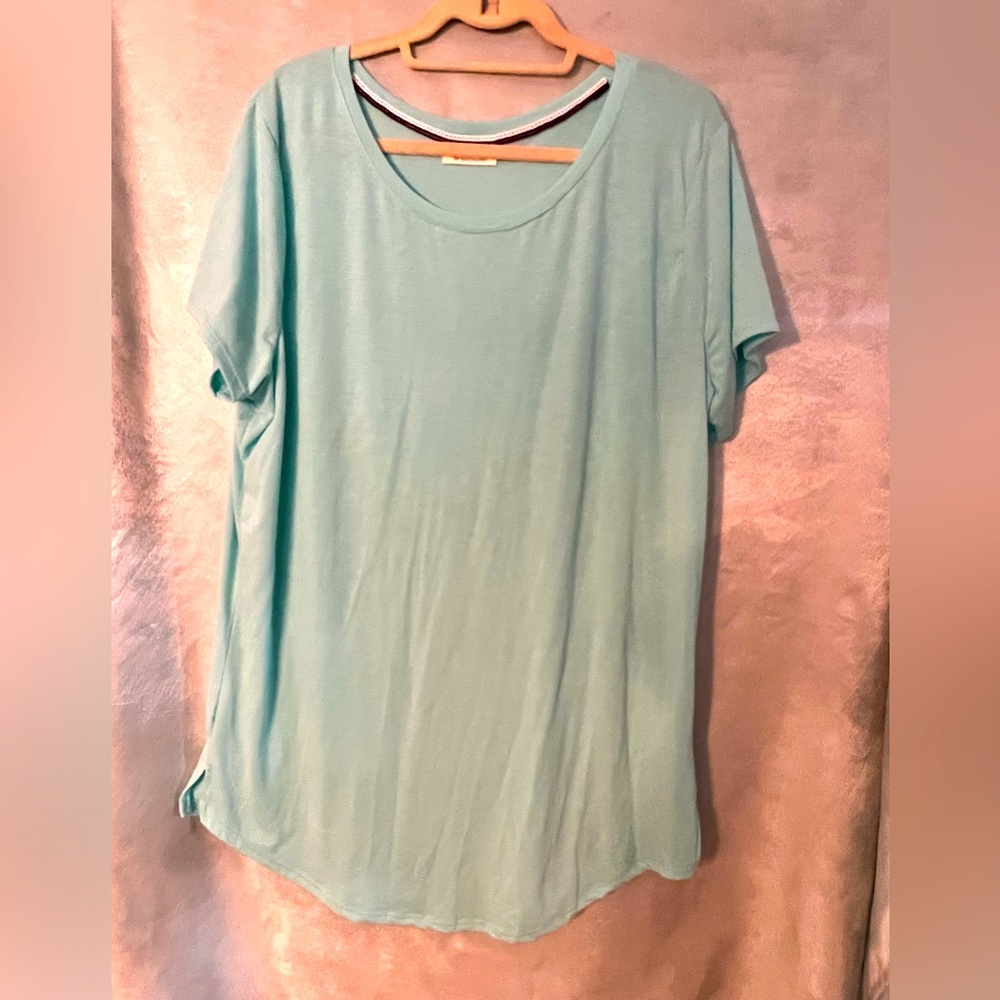 Bobbie Brooks T-Shirt 3X Aqua